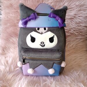 Kuromi Witch Fuzzy Mini Backpack